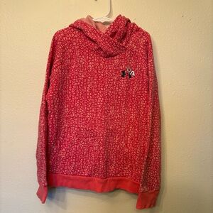 Girls UA Pink Patterned Hoodie size Medium